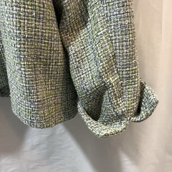 NWT Pendleton Womens sz 18 Blazer Green Mint Purple Silk Tweed Satin Lining - Picture 8 of 14